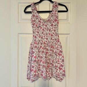 Floral Pink and White Dress Hollister XS